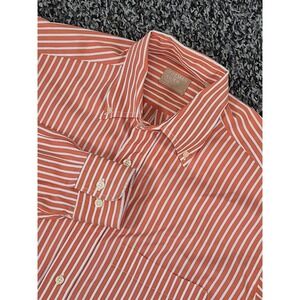 Vintage Gitman Gold Master Mens Medium‎ Long Sleeve Shirt Orange Stripe USA